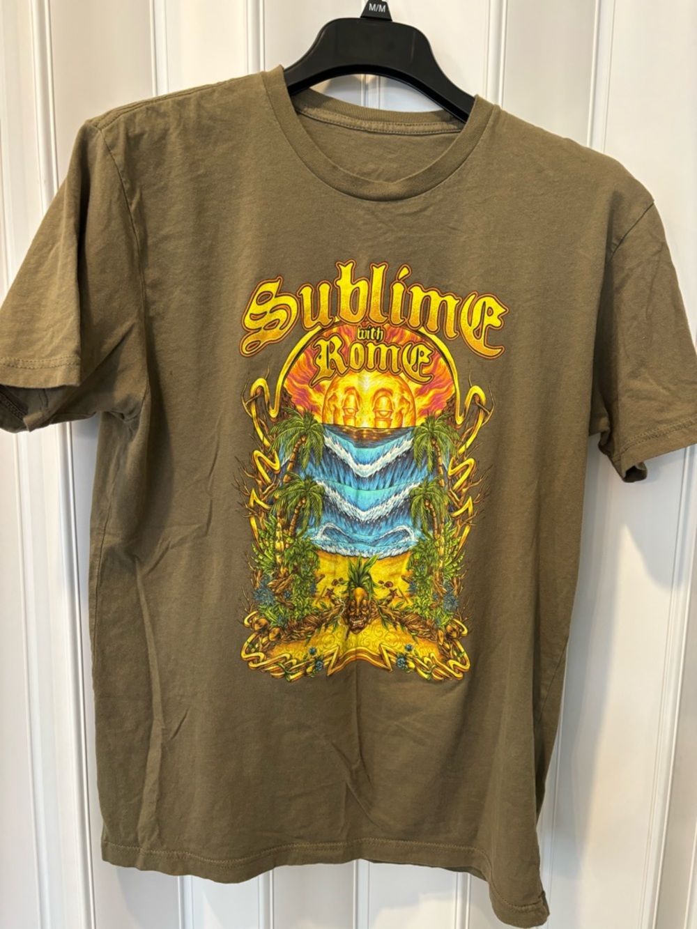 Sublime with Rome Graphic Tee - Olive Green 100pct Cotton Brand New